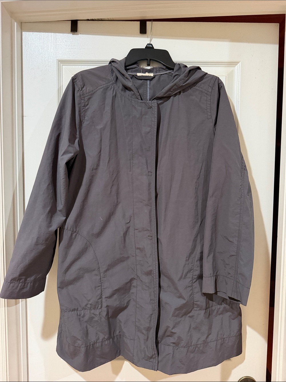 EILEEN FISHER Lightweight Hooded Women's Coat - Gray